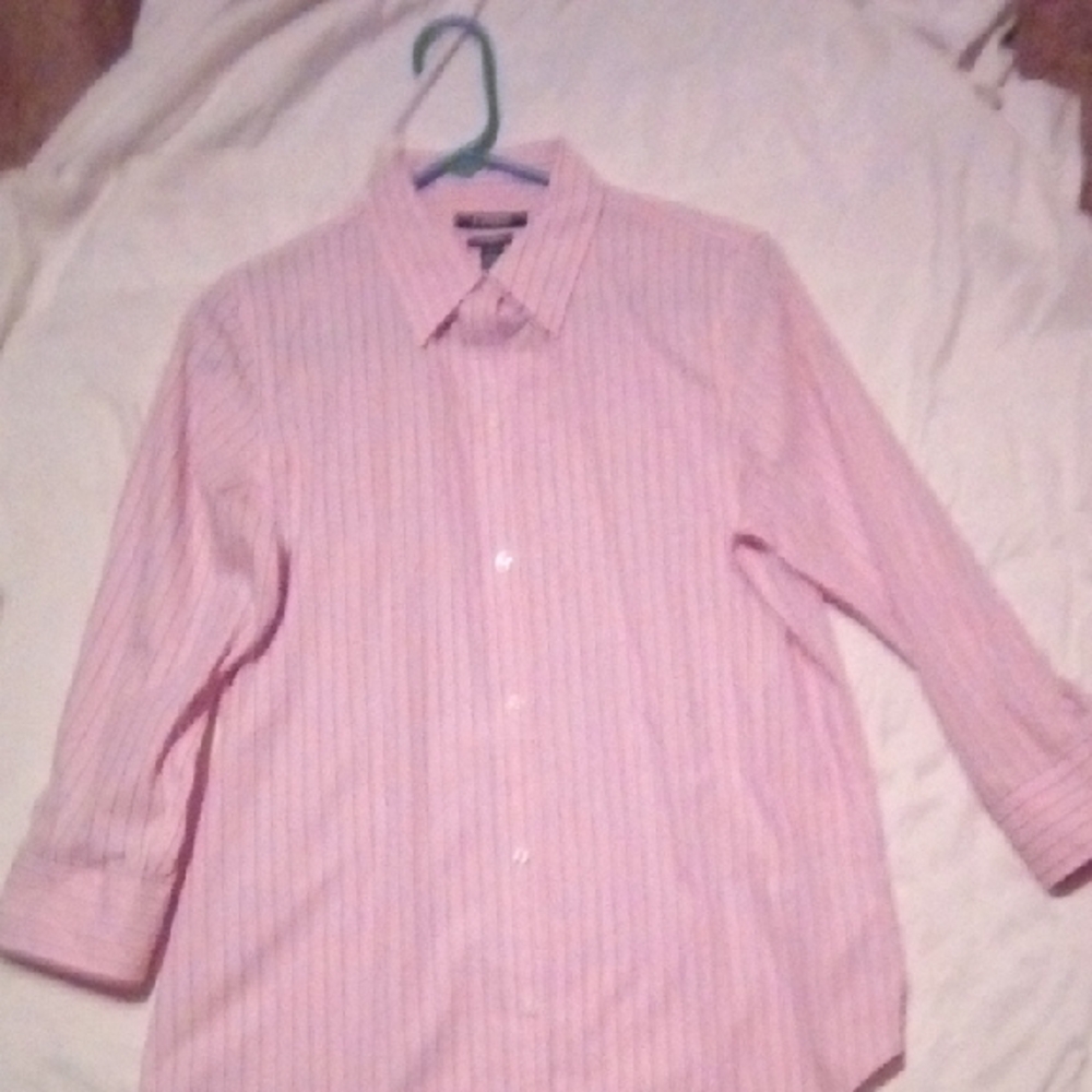 Chaps Pink and Blue Striped Shirt